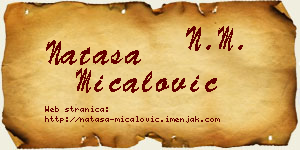 Nataša Mićalović vizit kartica